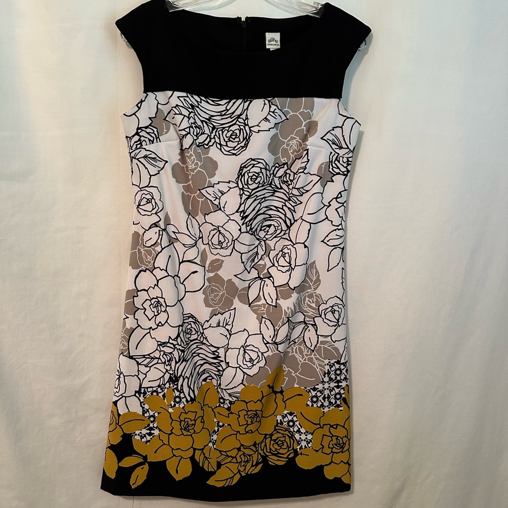 Sangria Dress Sleeveless Floral Print Size 6 Worn Once